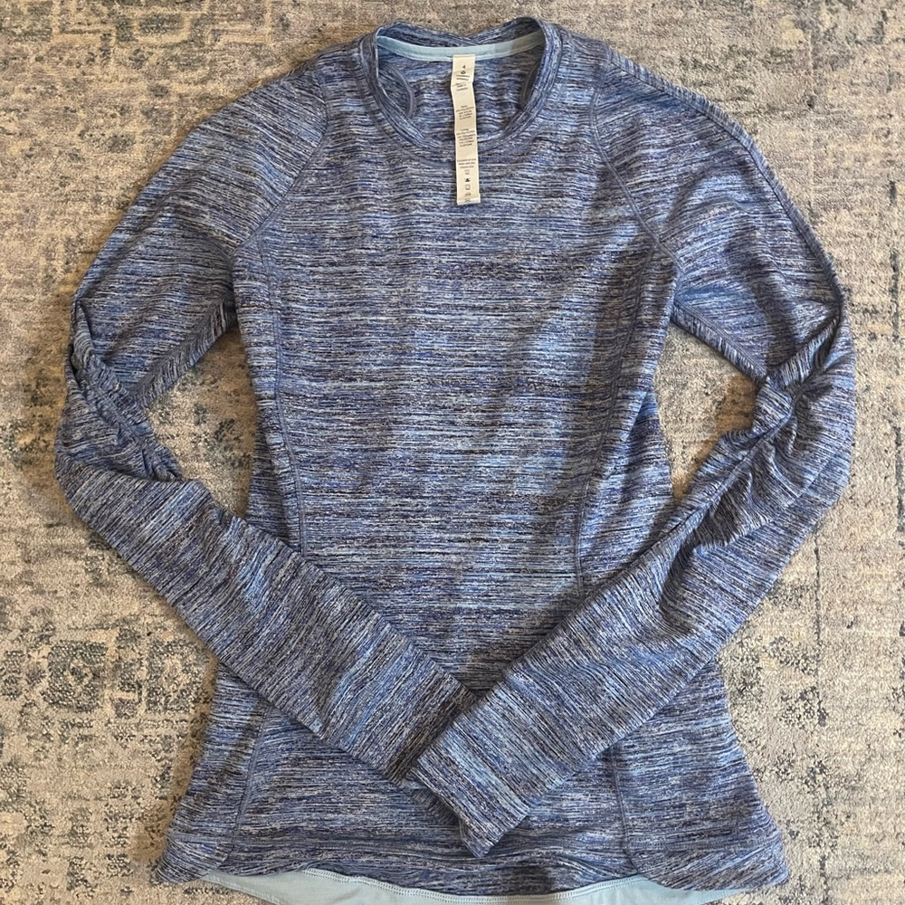 blue long sleeve lululemon top